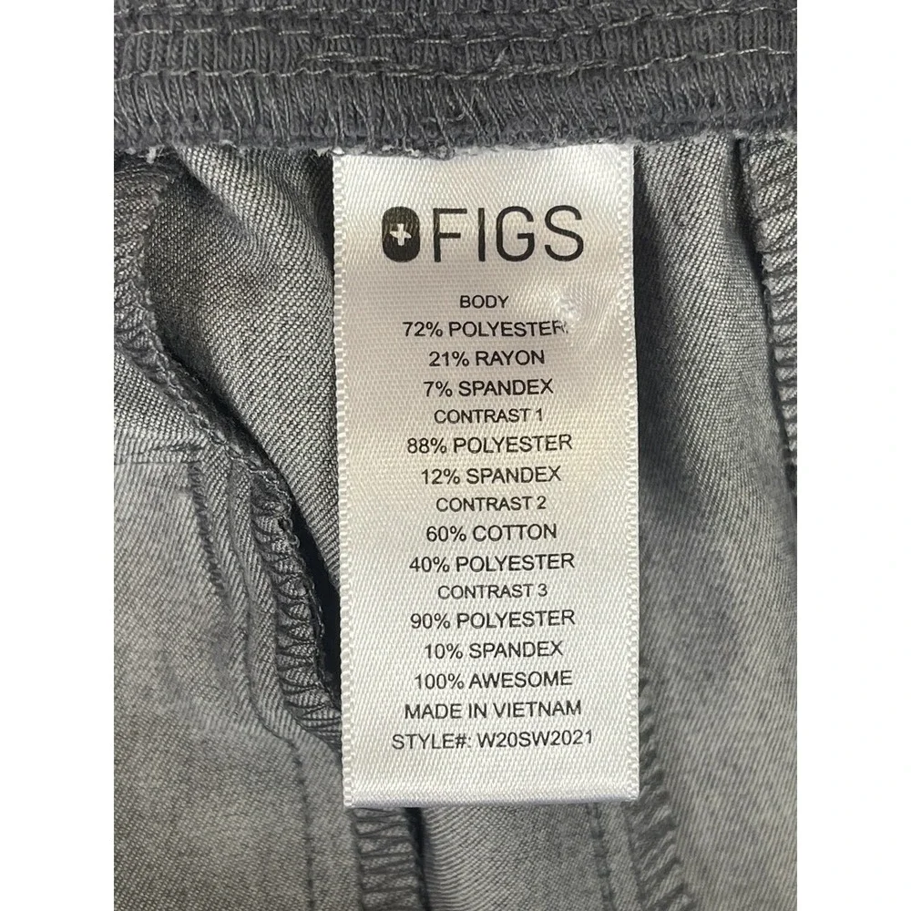 FIGS Scrub Pants Mens M Technical Collection Charcoal Gray W20SW2021 EUC